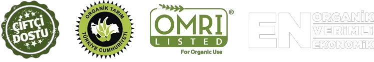 Sertifikalar: Çiftçi Dostu, Organik Tarım, OMRI Listed, EN Organik